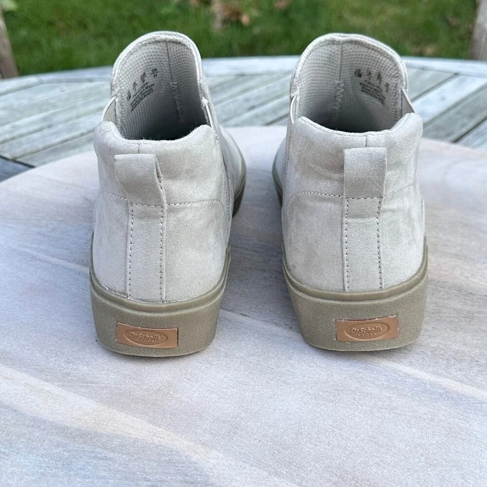 Dr. Scholl's Madison Womens Sneaker Boots Size 7 Taupe Microfiber Slip On